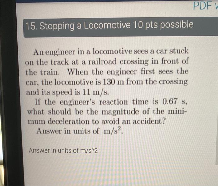 An engineer in a locomotive sees a car stuck