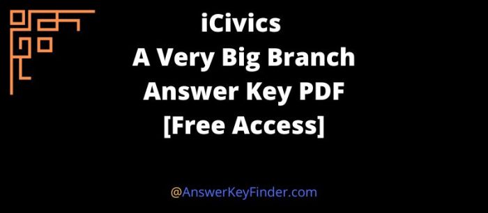 Icivics a very big branch answer key