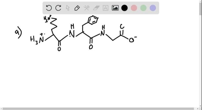 Condensed structural formula for the tripeptide