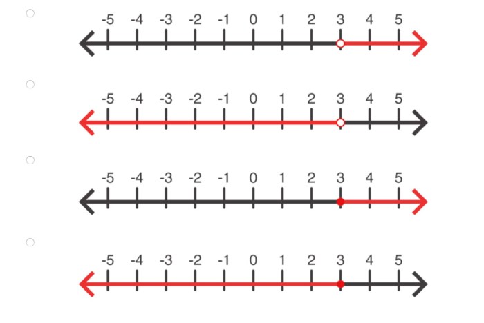 Inequality solution shows line number which